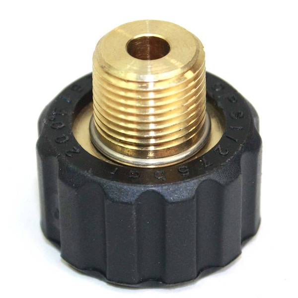 Interstate Pneumatics M22 Female x 3/8 Inch Male NPT Brass Adapter, 4000 PSI PW7153 - main